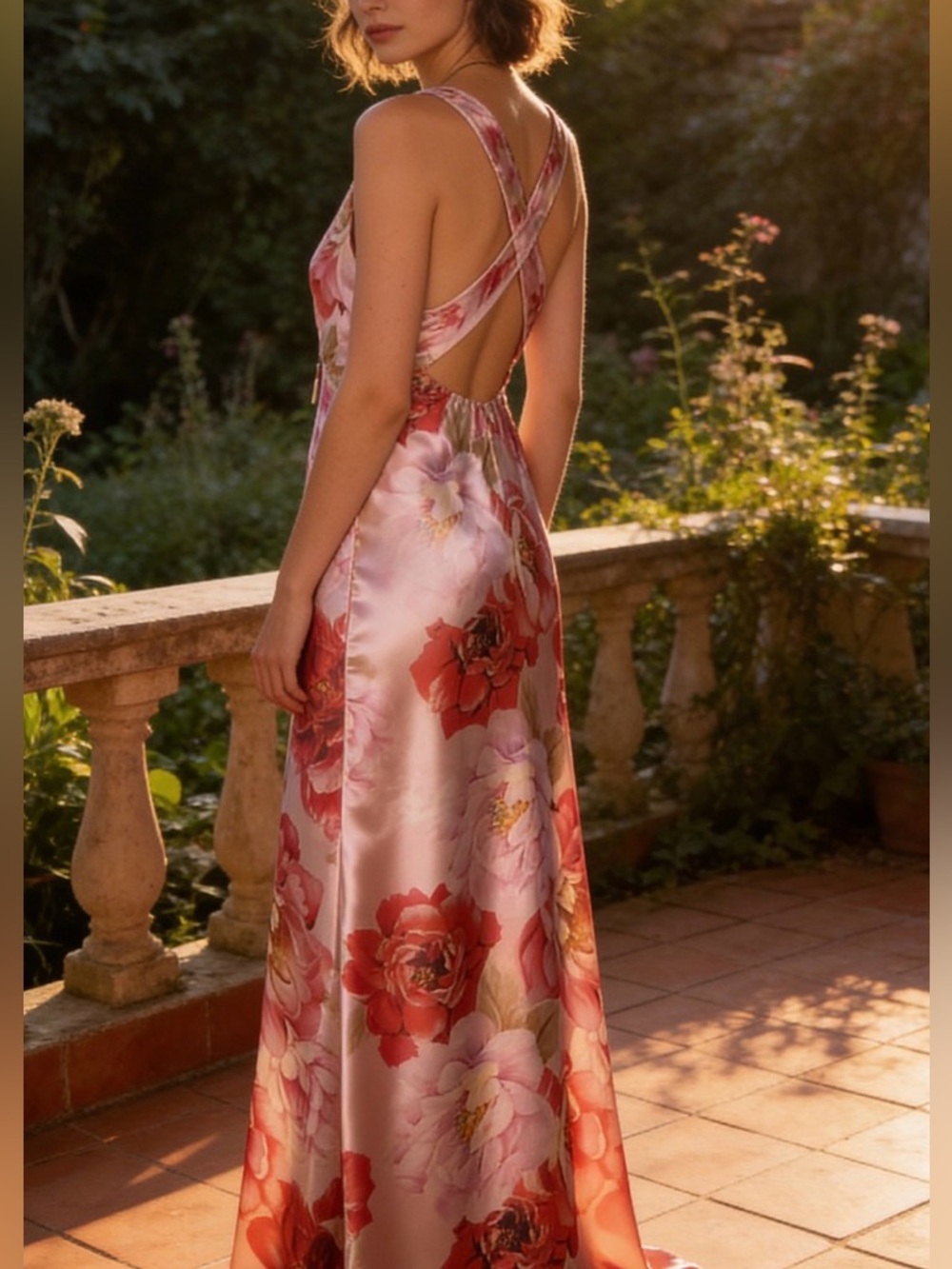NWT ASTRATTO ITALY SATIN GOWN M